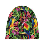 Watercolor Parrot Pattern Print Beanie