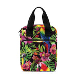 Watercolor Parrot Pattern Print Bible Tote Bag