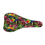 Watercolor Parrot Pattern Print Bicycle Seat Cover