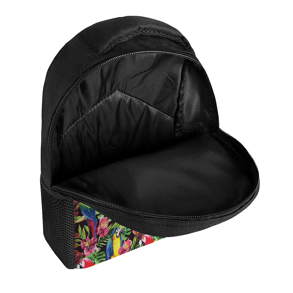 Watercolor Parrot Pattern Print Casual Backpack
