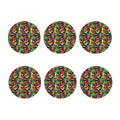 Watercolor Parrot Pattern Print Coaster Set