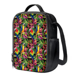 Watercolor Parrot Pattern Print Crossbody Lunch Bag