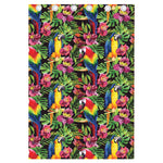 Watercolor Parrot Pattern Print Curtain