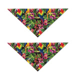Watercolor Parrot Pattern Print Dog Bandana