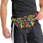 Watercolor Parrot Pattern Print Fanny Pack