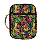 Watercolor Parrot Pattern Print Front Pocket Bible Bag
