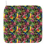 Watercolor Parrot Pattern Print Hand Towel