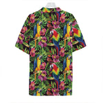 Watercolor Parrot Pattern Print Hawaiian Shirt