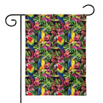 Watercolor Parrot Pattern Print House Flag