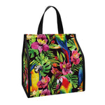 Watercolor Parrot Pattern Print Insulated Lunch Tote