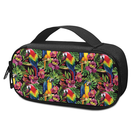 Watercolor Parrot Pattern Print Insulin Cooler Travel Case