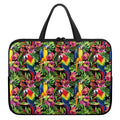 Watercolor Parrot Pattern Print Laptop Sleeve With Handle