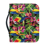 Watercolor Parrot Pattern Print Leather Bible Cover