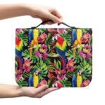 Watercolor Parrot Pattern Print Leather Bible Cover