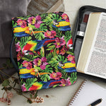 Watercolor Parrot Pattern Print Leather Bible Cover