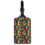 Watercolor Parrot Pattern Print Luggage Tag
