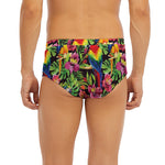 Watercolor Parrot Pattern Print Men's Briefs