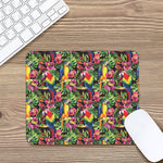 Watercolor Parrot Pattern Print Mouse Pad