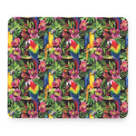 Watercolor Parrot Pattern Print Mouse Pad
