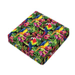 Watercolor Parrot Pattern Print Outdoor Seat Cushion Cover