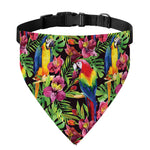 Watercolor Parrot Pattern Print Over The Collar Dog Bandana