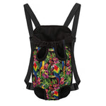 Watercolor Parrot Pattern Print Pet Carrier Backpack
