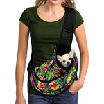 Watercolor Parrot Pattern Print Pet Sling Carrier