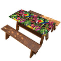 Watercolor Parrot Pattern Print Picnic Table Cover