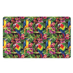 Watercolor Parrot Pattern Print Polyester Doormat