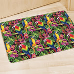 Watercolor Parrot Pattern Print Polyester Doormat