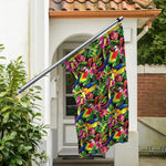 Watercolor Parrot Pattern Print Polyester Flag