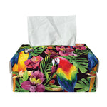Watercolor Parrot Pattern Print Rectangle Tissue Box Cover