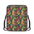 Watercolor Parrot Pattern Print Rectangular Crossbody Bag