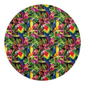 Watercolor Parrot Pattern Print Round Blanket