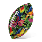 Watercolor Parrot Pattern Print Rugby Ball