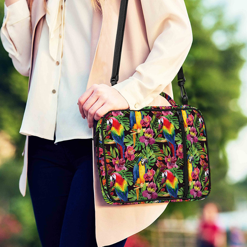 Watercolor Parrot Pattern Print Shoulder Strap Bible Bag