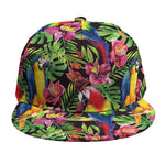 Watercolor Parrot Pattern Print Snapback Cap