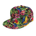 Watercolor Parrot Pattern Print Snapback Cap