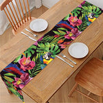 Watercolor Parrot Pattern Print Table Runner