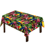 Watercolor Parrot Pattern Print Tablecloth