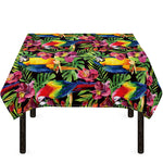 Watercolor Parrot Pattern Print Tablecloth