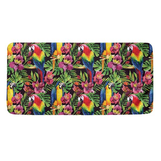 Watercolor Parrot Pattern Print Towel