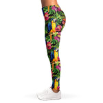 Watercolor Parrot Pattern Print Women's Leggings