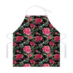 Watercolor Peony Pattern Print Adjustable Apron
