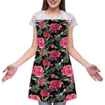 Watercolor Peony Pattern Print Adjustable Apron