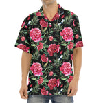 Watercolor Peony Pattern Print Aloha Shirt