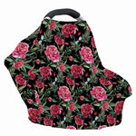 Watercolor Peony Pattern Print Baby Seat Cover