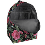Watercolor Peony Pattern Print Backpack