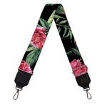 Watercolor Peony Pattern Print Bag Strap