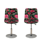 Watercolor Peony Pattern Print Bar Stool Covers